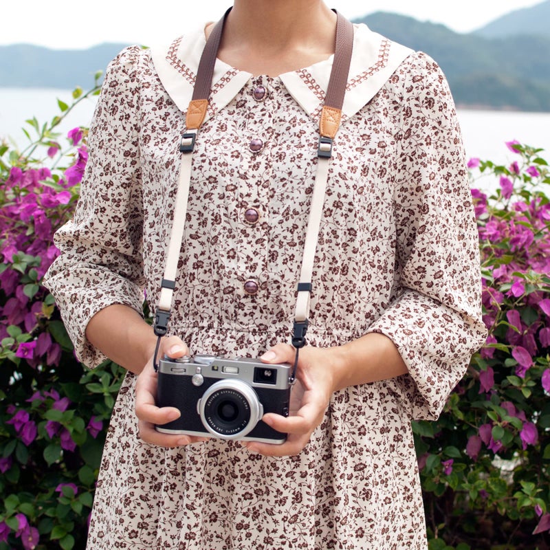 VKO Camera Strap, Quick Release Slim Camera Neck Shoulder Strap for Mirrorless Cameras Coffee - Image 3